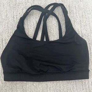 Lululemon Black Energy Sports Bra- Size 6